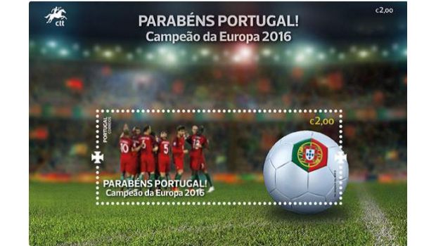 Portugiesische Sonderbriefmarke zum EM-Sieg