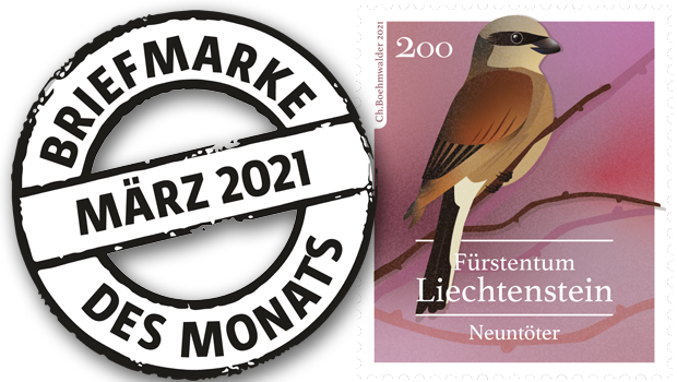 Briefmarke des Monats: Singvogel mit martialischem Namen