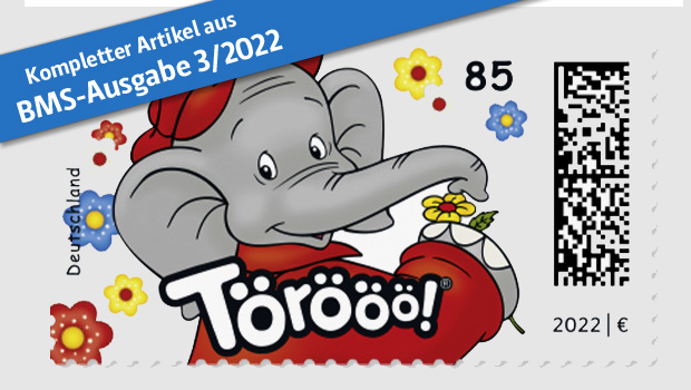 Törööö – Elefant auf Marke, Markenset, Folien-, Erinnerungs- und Schmuckblatt