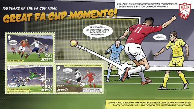 Briefmarken_Neuheit_Jersey_Fussball_FA-Cup_Großbritannien_Comic