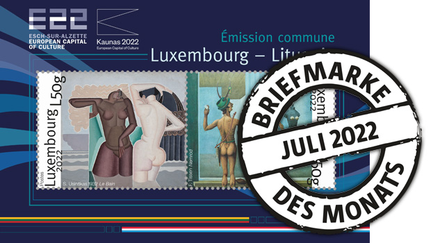 Briefmarke des Monats: Kulturhauptstädte Esch und Kaunas